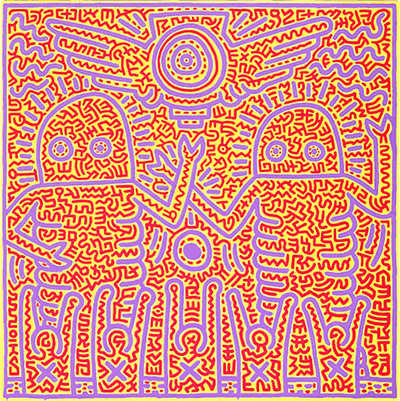 Keith Haring Untitled 1984b oil painting reproduction