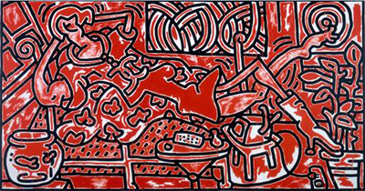 Keith Haring Red Room oil painting reproduction