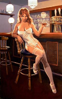 Erotic Art - Pinup - Brandy painting for sale Hild4