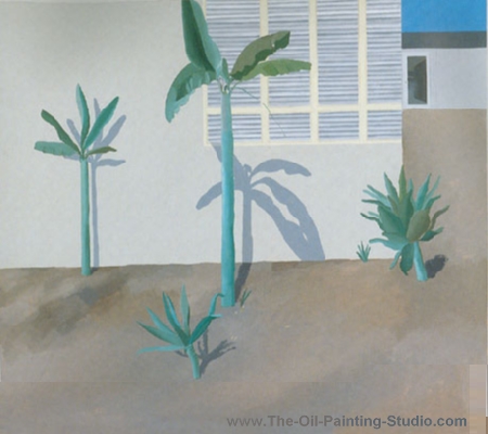 David Hockney A Hollywood Garden oil painting reproduction