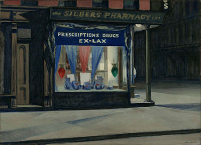 Edward Hopper Drug Store oil painting reproduction