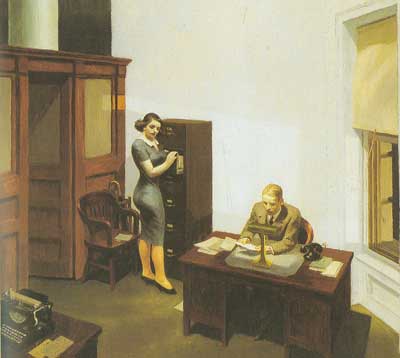 Edward Hopper Office at Night oil painting reproduction