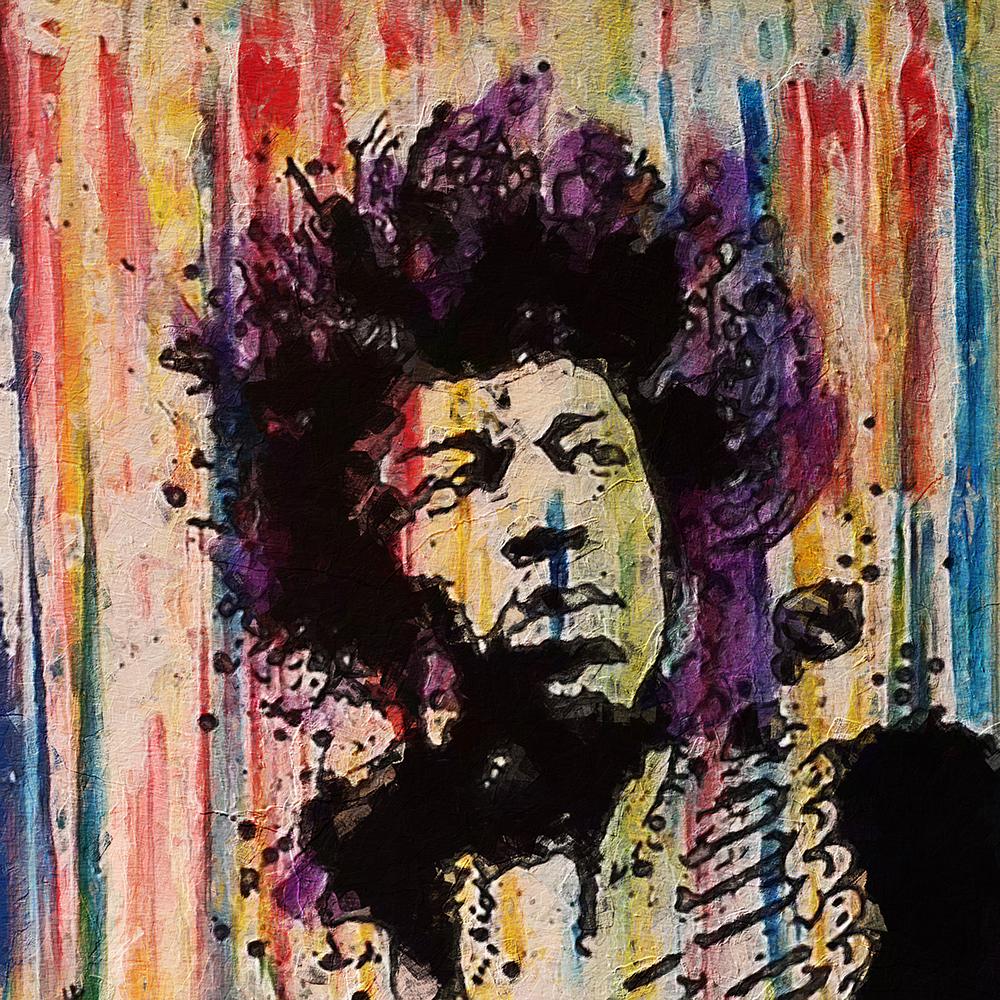 Pop and Rock Portraits - Rock - Jimi Hendrix 4 painting for sale Jimi4