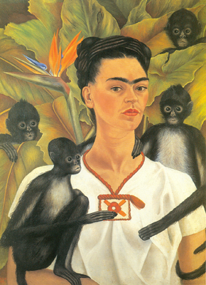 Frida Kahlo Self-Portrait with Monkeys oil painting reproduction