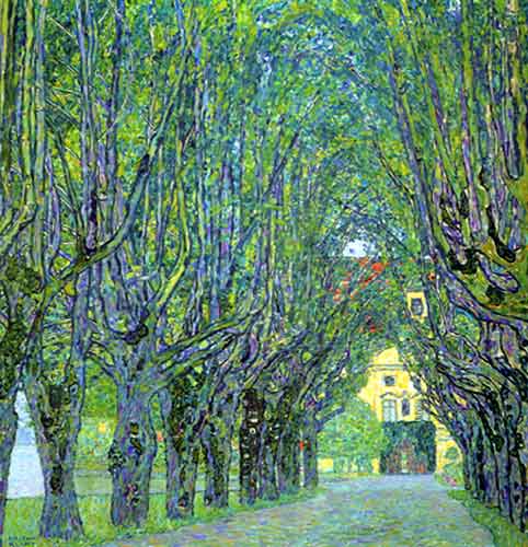 Gustave Klimt Avenue in the Park of Schloss Kammer oil painting reproduction