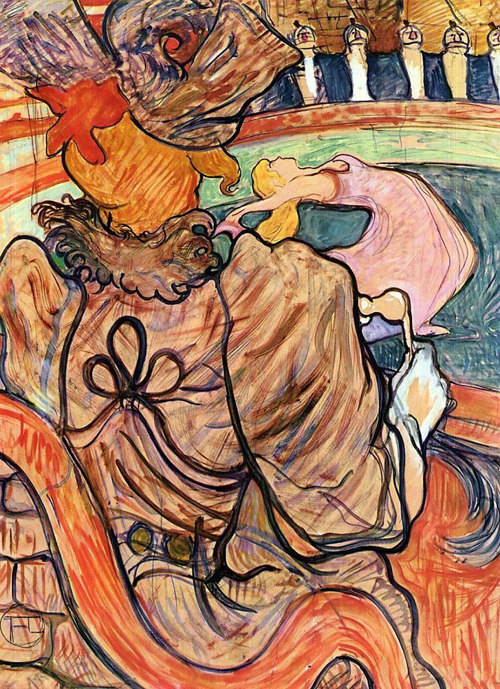 Henri Toulouse-Lautrec At the Nouveau Cirque. the Dancer and Five Stuffed Shirts - 1891  oil painting reproduction