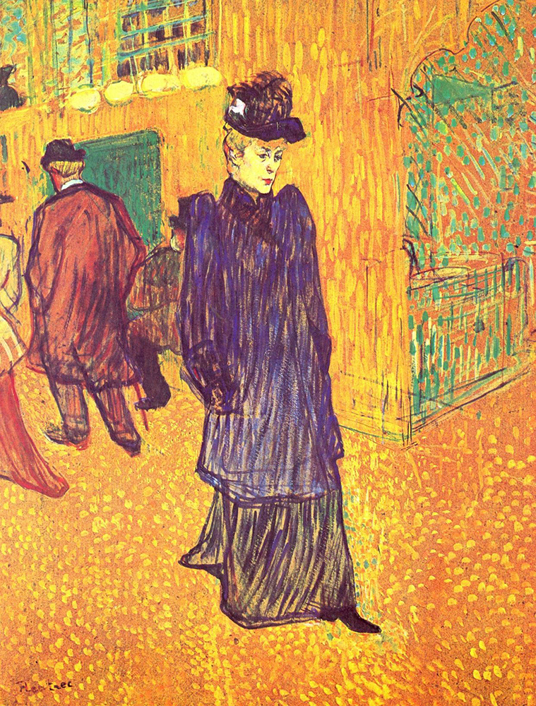 Henri Toulouse-Lautrec Jane Avril Leaving the Moulin Rouge 2 - 1892 oil painting reproduction