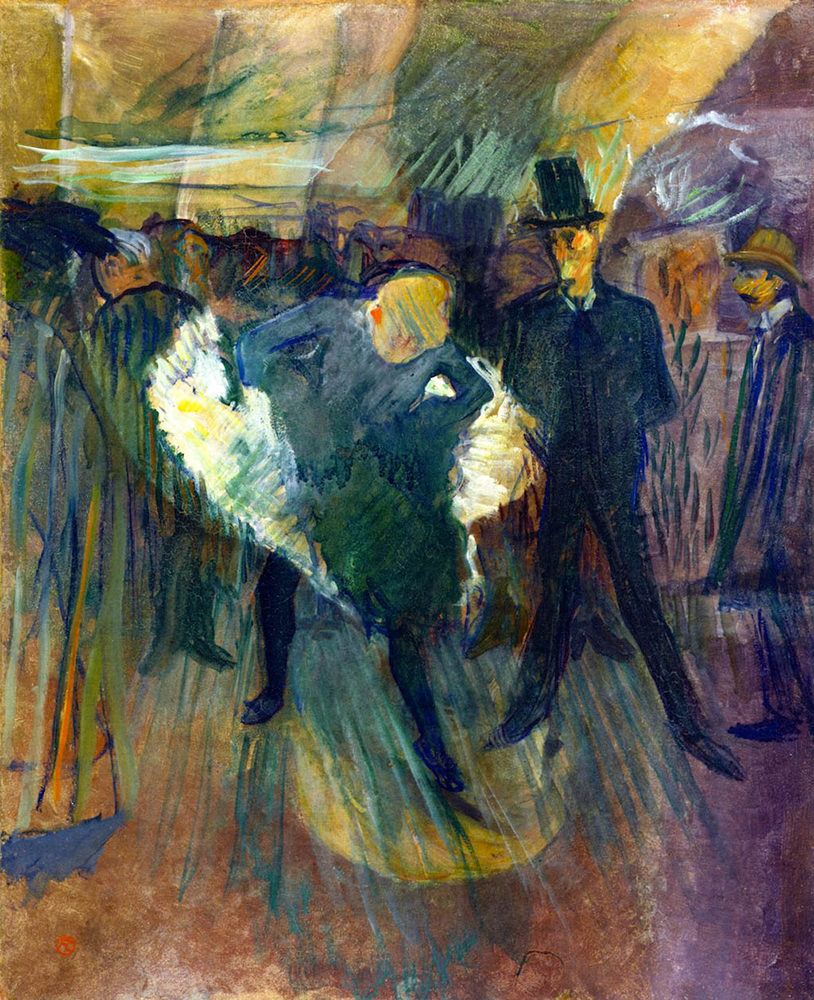 Henri Toulouse-Lautrec La Goulue and Boneless Valentin (also known as At the Moulin de la Galette) - 1887 oil painting reproduction