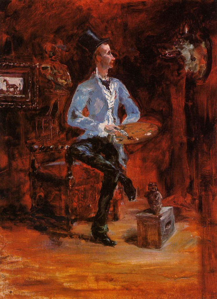 Henri Toulouse-Lautrec Princeteau in His Studio - 1881-82 oil painting reproduction