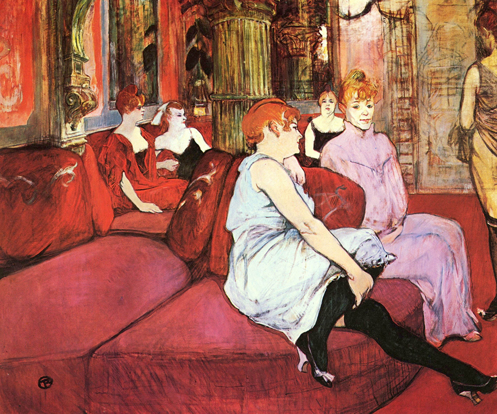 Henri Toulouse-Lautrec The Salon in the Rue des Moulins - 1894  oil painting reproduction