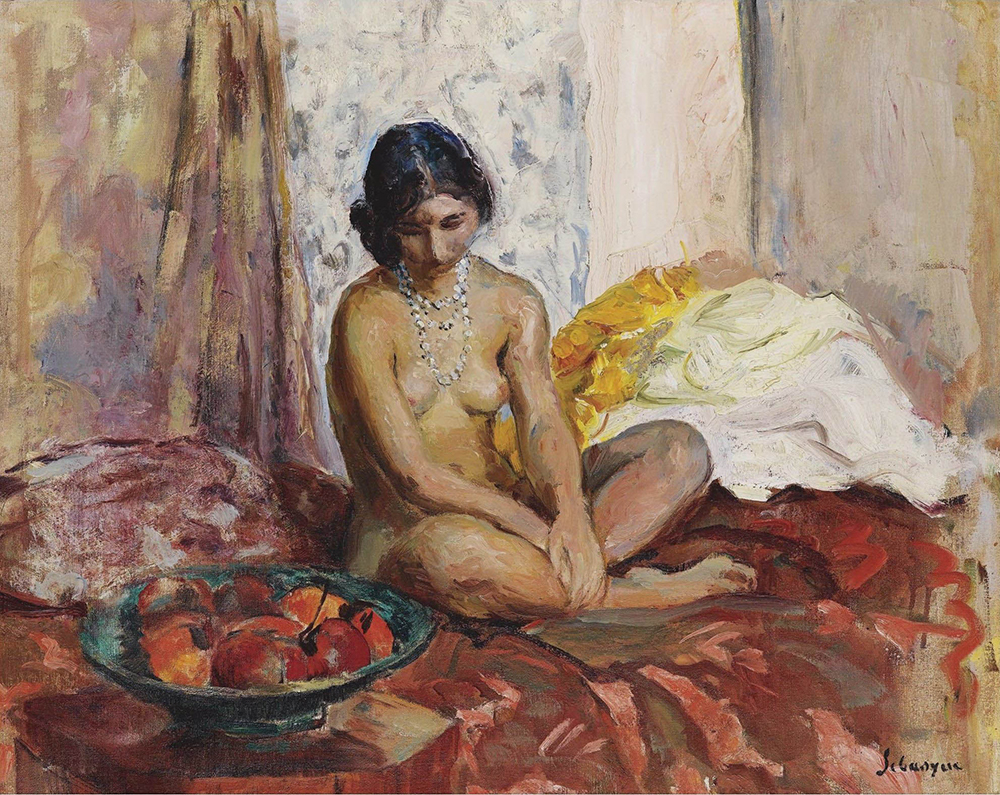 Henri Lebasque Egyptian Woman with the Dish of Fruits, 1931 oil painting reproduction