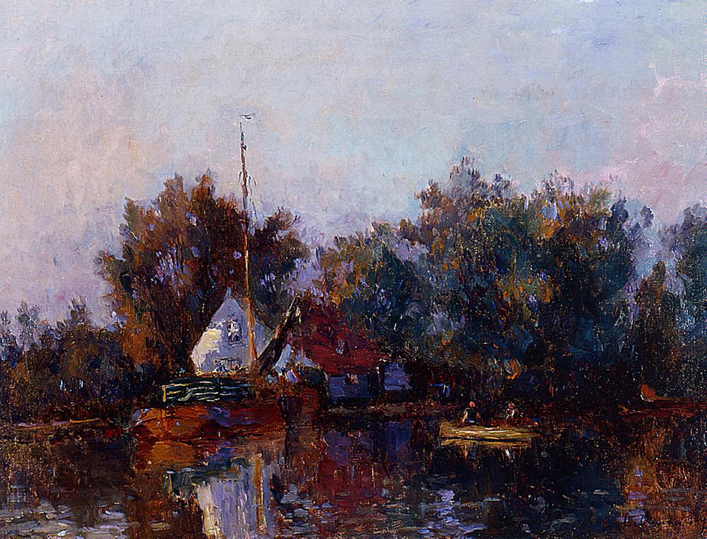 Albert Lebourg Canal in Holland near Rotterdam oil painting reproduction