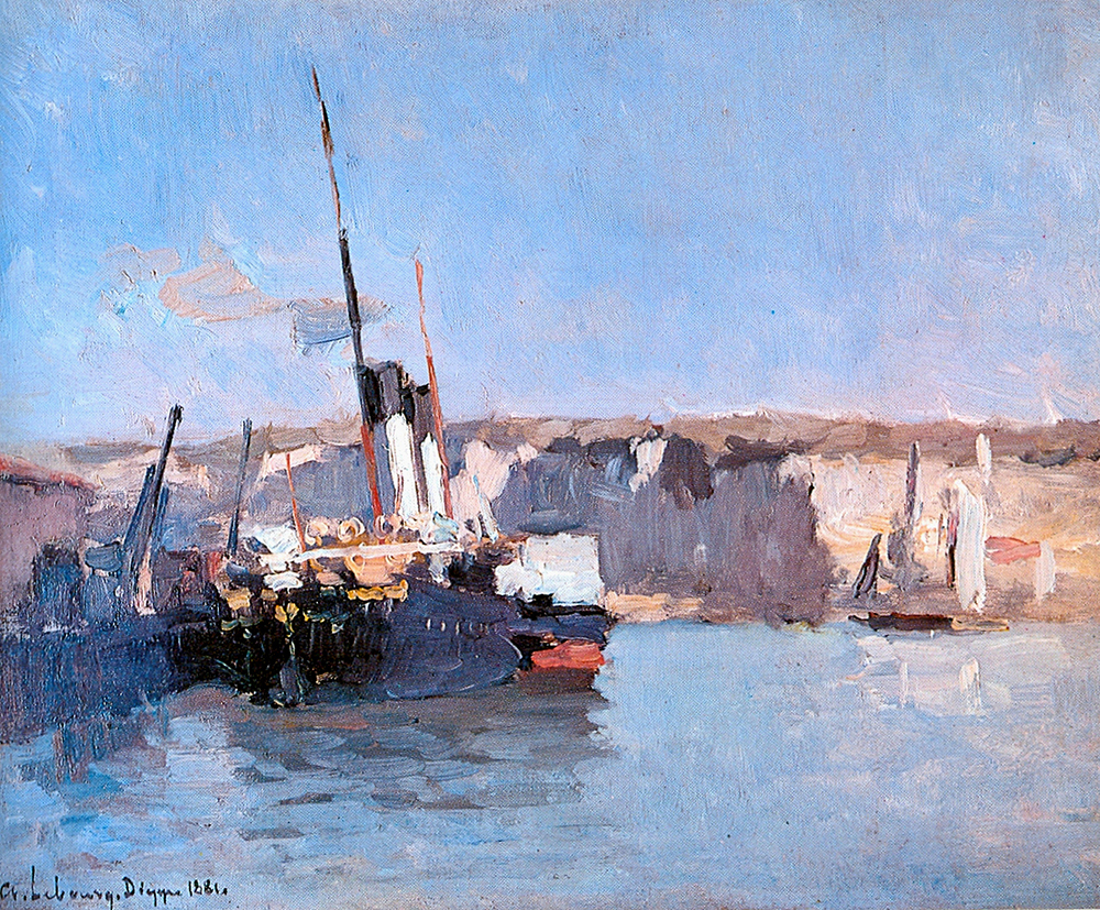 Albert Lebourg Dieppe, Vapeur Amarre, 1881 oil painting reproduction