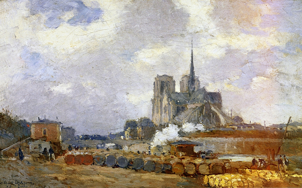 Albert Lebourg Notre Dame de Paris, View from the Quai de la Tournelle oil painting reproduction