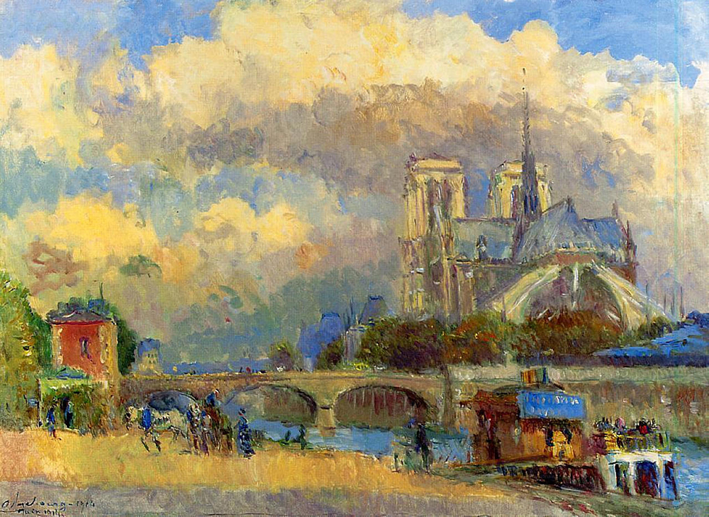 Albert Lebourg Notre Dame de Paris oil painting reproduction