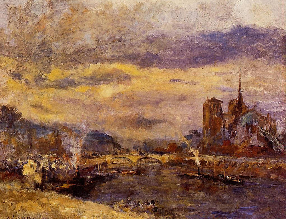 Albert Lebourg Paris, the Seine and Notre Dame oil painting reproduction