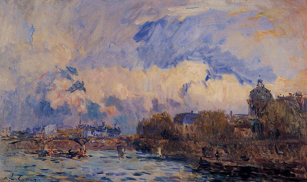 Albert Lebourg Paris, the Seine at Pont des Arts and the Institute oil painting reproduction