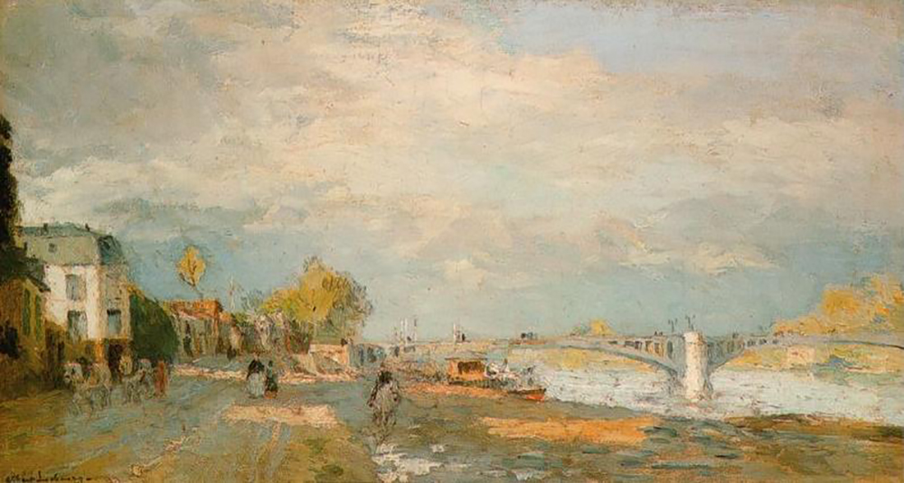 Albert Lebourg Promeneurs sur la Rive oil painting reproduction