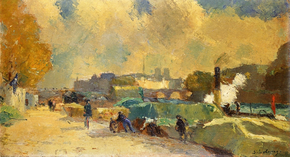 Albert Lebourg Quai du Louvre oil painting reproduction