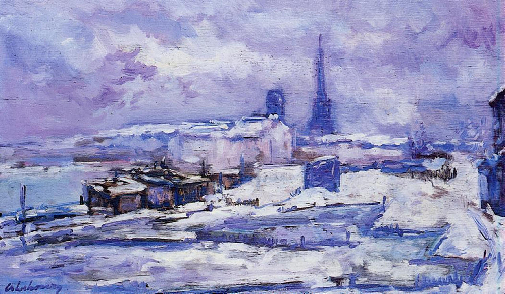 Albert Lebourg Rouen, Snow Effect oil painting reproduction