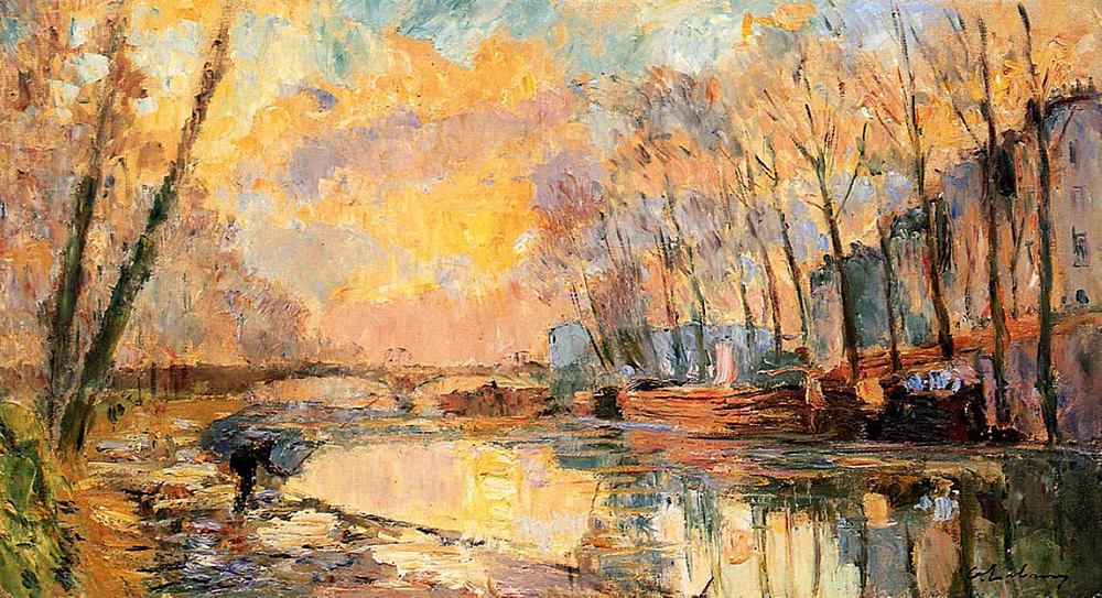 Albert Lebourg The Canal at Charenton oil painting reproduction