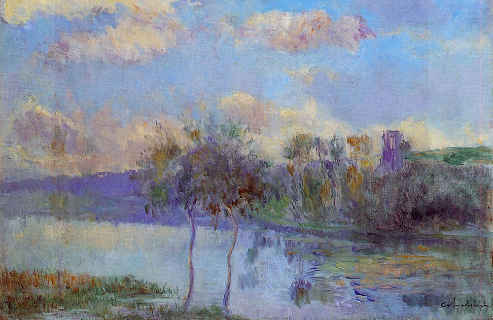 Albert Lebourg The Pond at Chalou Moulineux, near Etampes oil painting reproduction