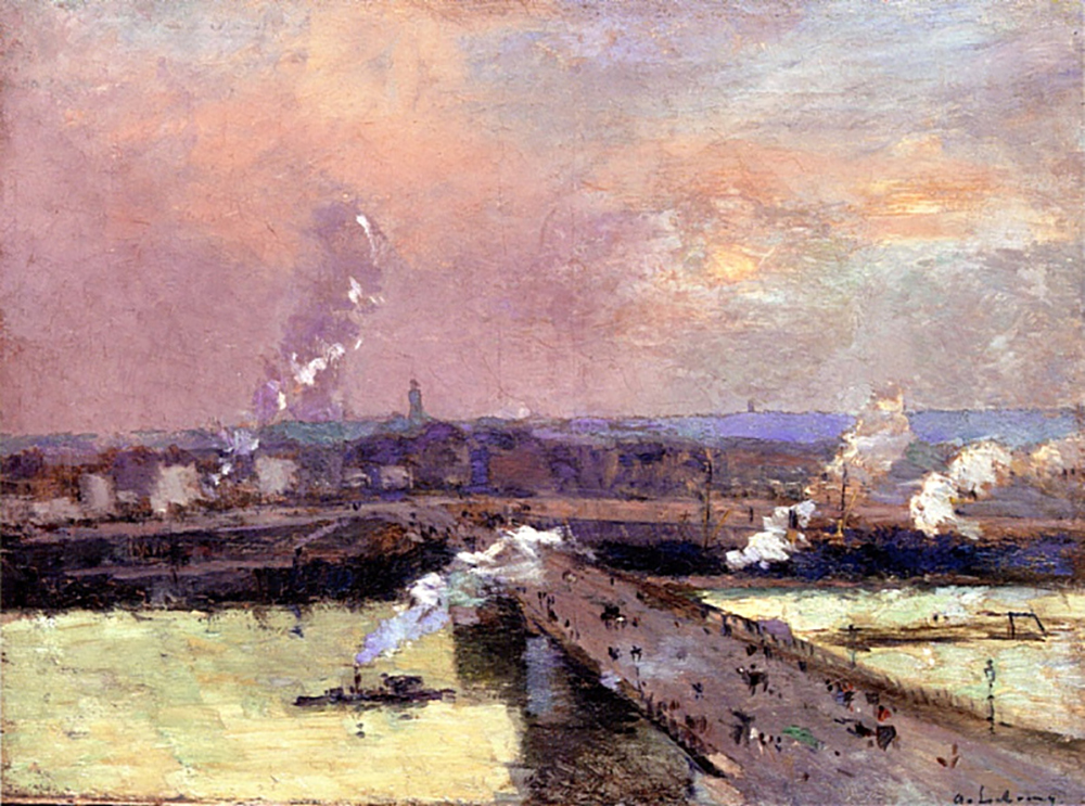Albert Lebourg The Pont Boieldieu, Rouen oil painting reproduction