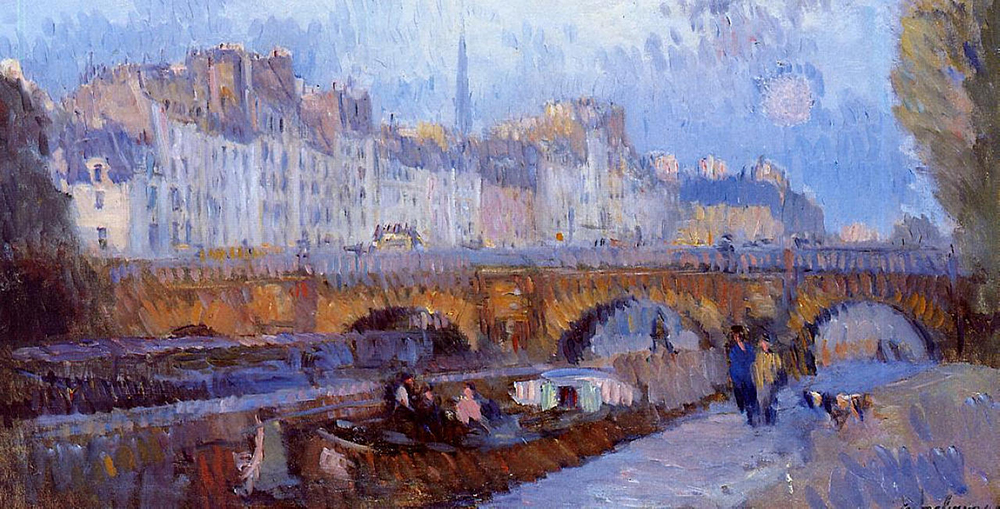 Albert Lebourg The Pont Neuf and the Monnaie Lock oil painting reproduction