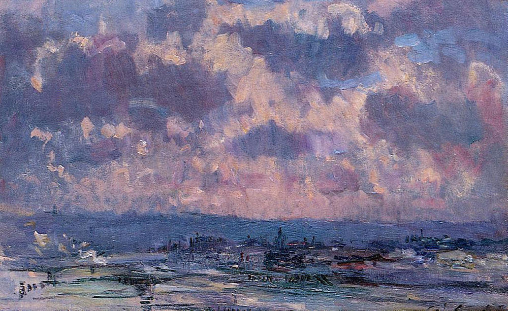 Albert Lebourg The Seine and the Faubourt Saint Server, Sky Study oil painting reproduction