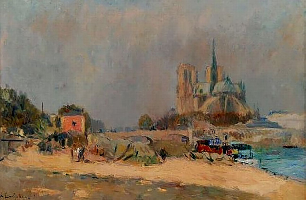 Albert Lebourg View of Notre Dame, 1909 oil painting reproduction
