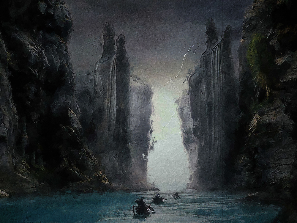  Movie Art - Lord of the Rings - Cliffs painting for sale LOTR04