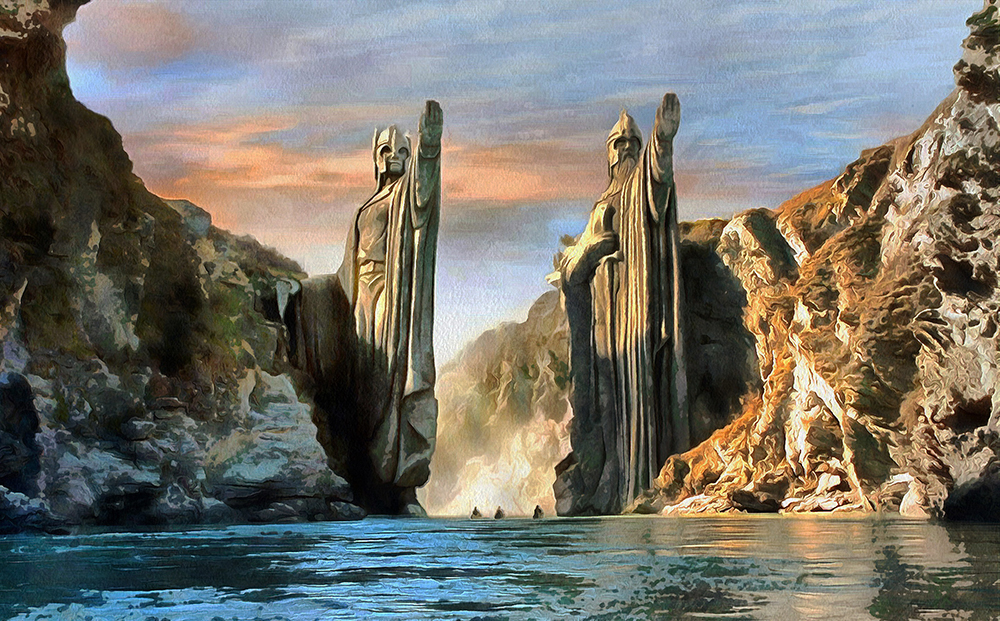  Movie Art - Lord of the Rings - Gates painting for sale LOTR05
