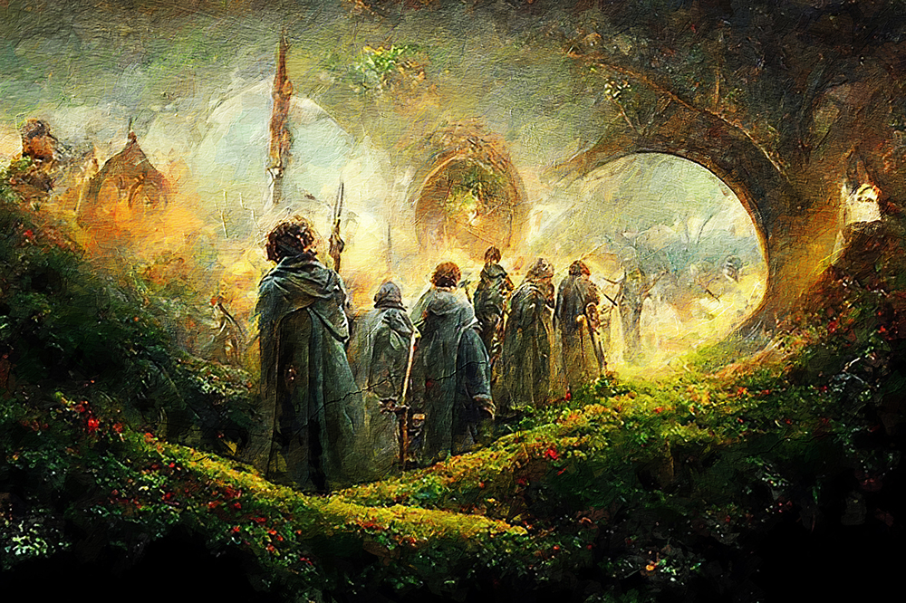  Movie Art - Lord of the Rings - Journey painting for sale LOTR1