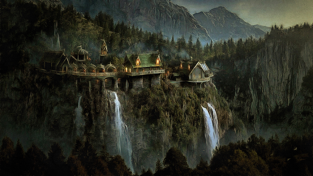  Movie Art - Lord of the Rings - Waterfalls painting for sale LOTR14