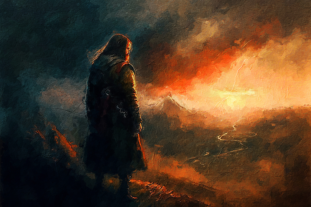  Movie Art - Lord of the Rings - Mountain Top painting for sale LOTR24