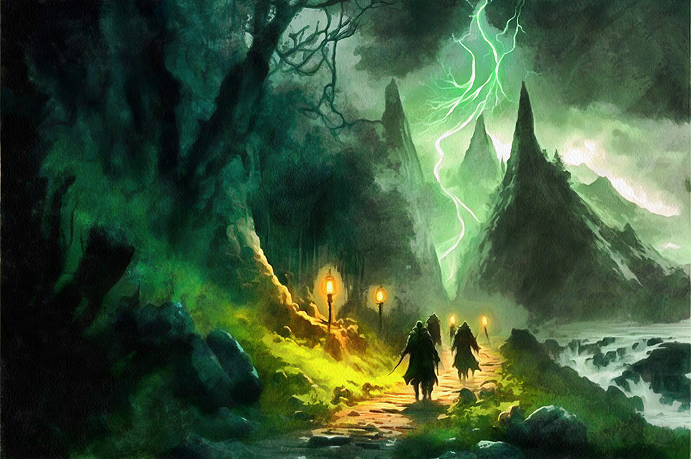  Movie Art - Lord of the Rings - Along the Path painting for sale LOTR31