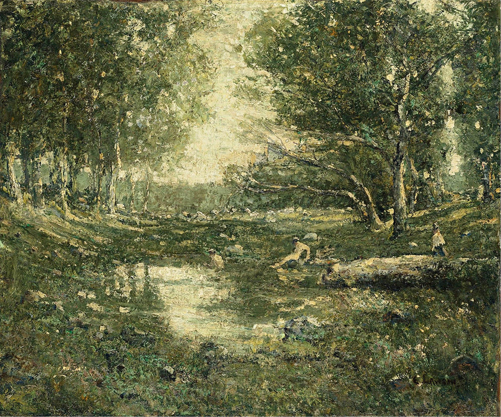 Ernest Lawson Bathers, Woodland, 1915 oil painting reproduction