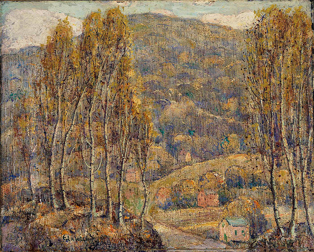 Ernest Lawson Birches oil painting reproduction
