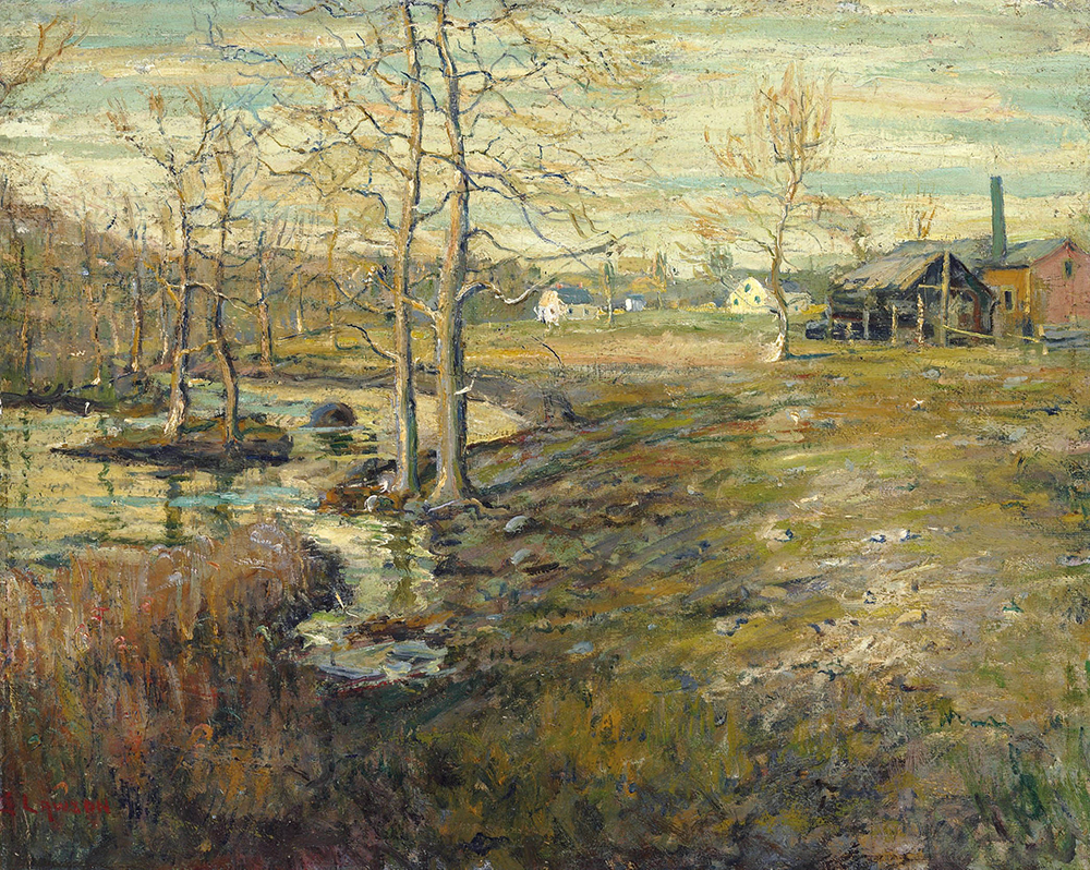 Ernest Lawson Farm Landscape, 1906 oil painting reproduction