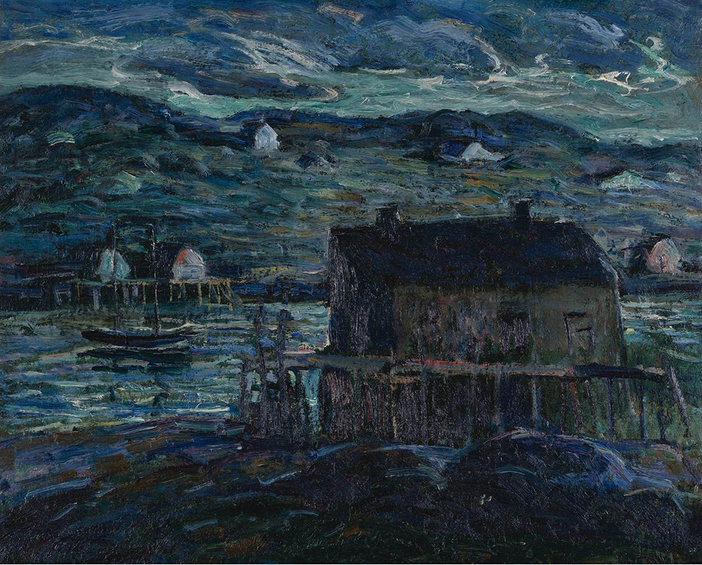 Ernest Lawson Harbor at Night oil painting reproduction