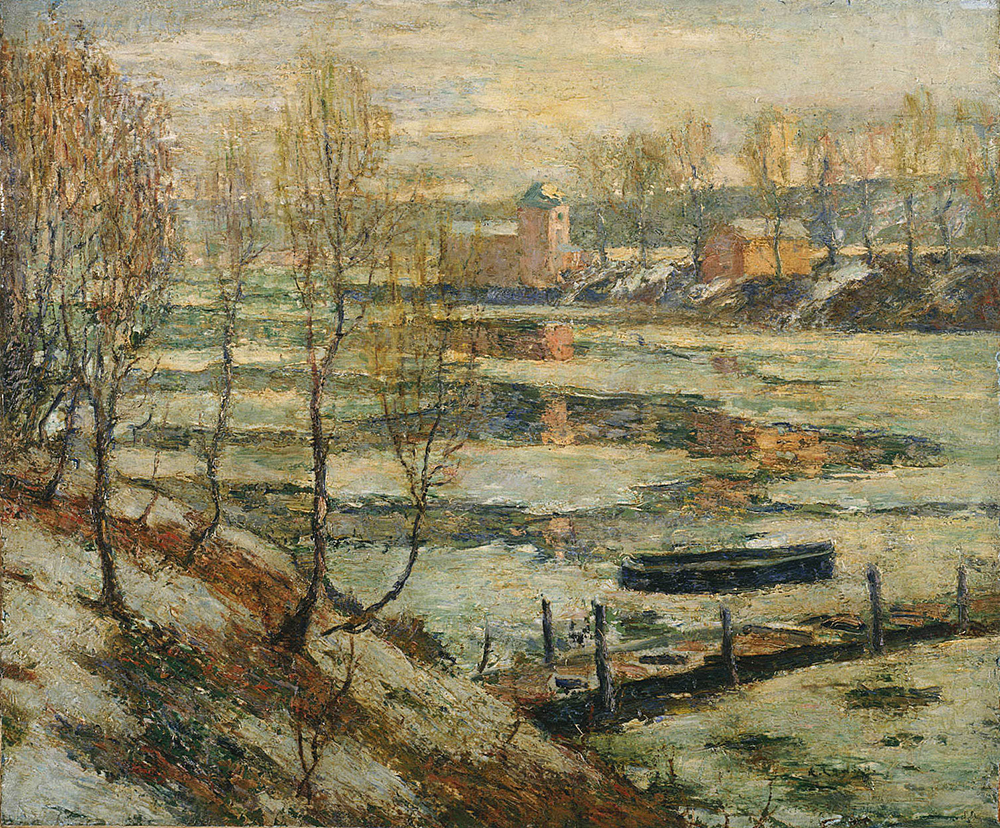 Ernest Lawson Ice in the River, 1907 oil painting reproduction