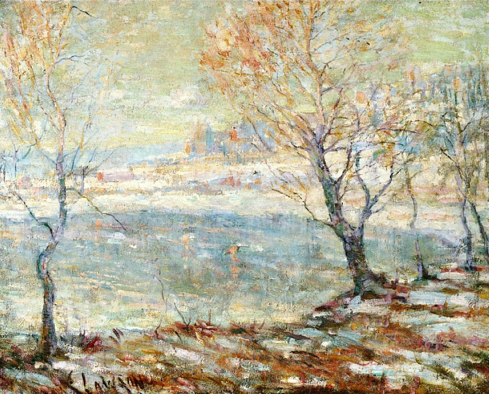 Ernest Lawson Inwood on Hudson, In the Snow, 1905 oil painting reproduction