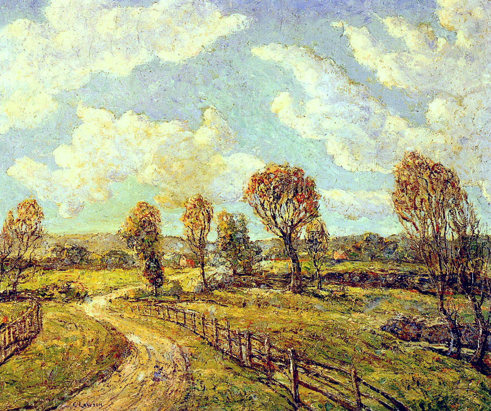 Ernest Lawson New England Landscape oil painting reproduction