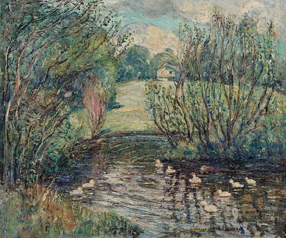 Ernest Lawson The Duck Pond oil painting reproduction