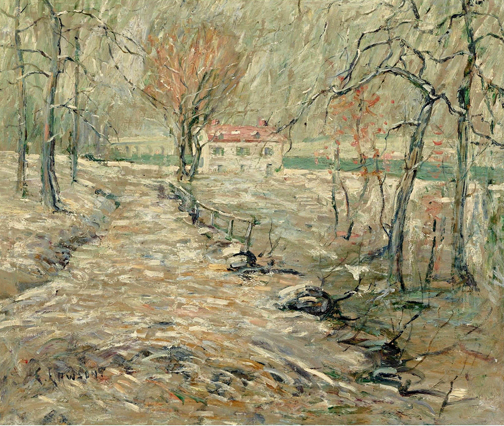 Ernest Lawson Winter Landscape with House oil painting reproduction
