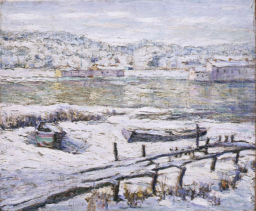 Ernest Lawson Winter Landscape, 1907 oil painting reproduction