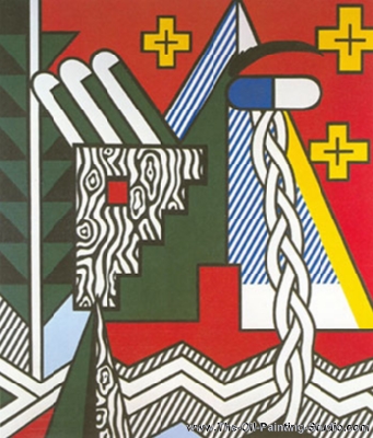 Roy Lichtenstein Two Figures with Teepee oil painting reproduction