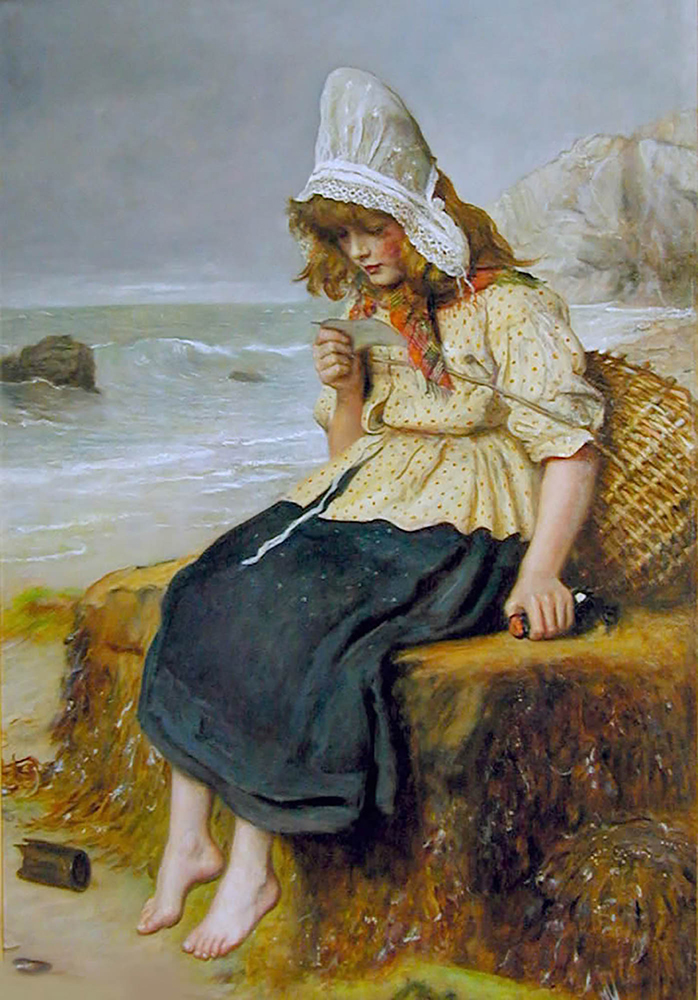 John Everett Millais Message the Sea, 1859 oil painting reproduction