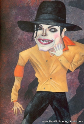 Pop and Rock Portraits - Pop - Michael painting for sale MJ1