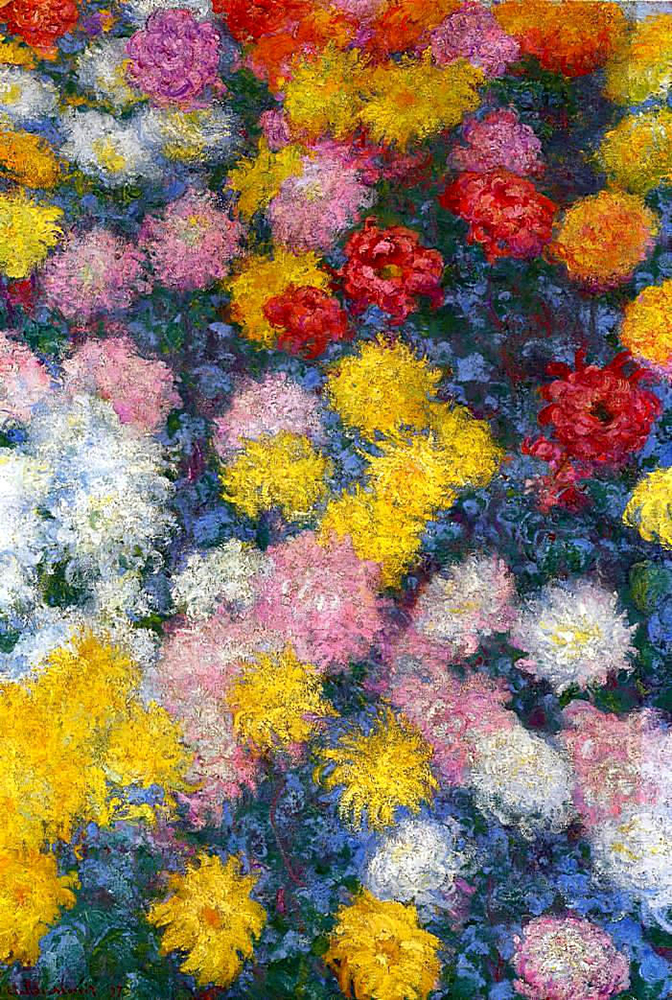 Claude Monet Chrysanthemums, 1897 oil painting reproduction